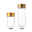40Pcs Transparent Glass Bottle Airtight Seal Leakproof Small Items Storage Jars - 40ML