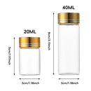 40Pcs Transparent Glass Bottle Airtight Seal Leakproof Small Items Storage Jars - 40ML