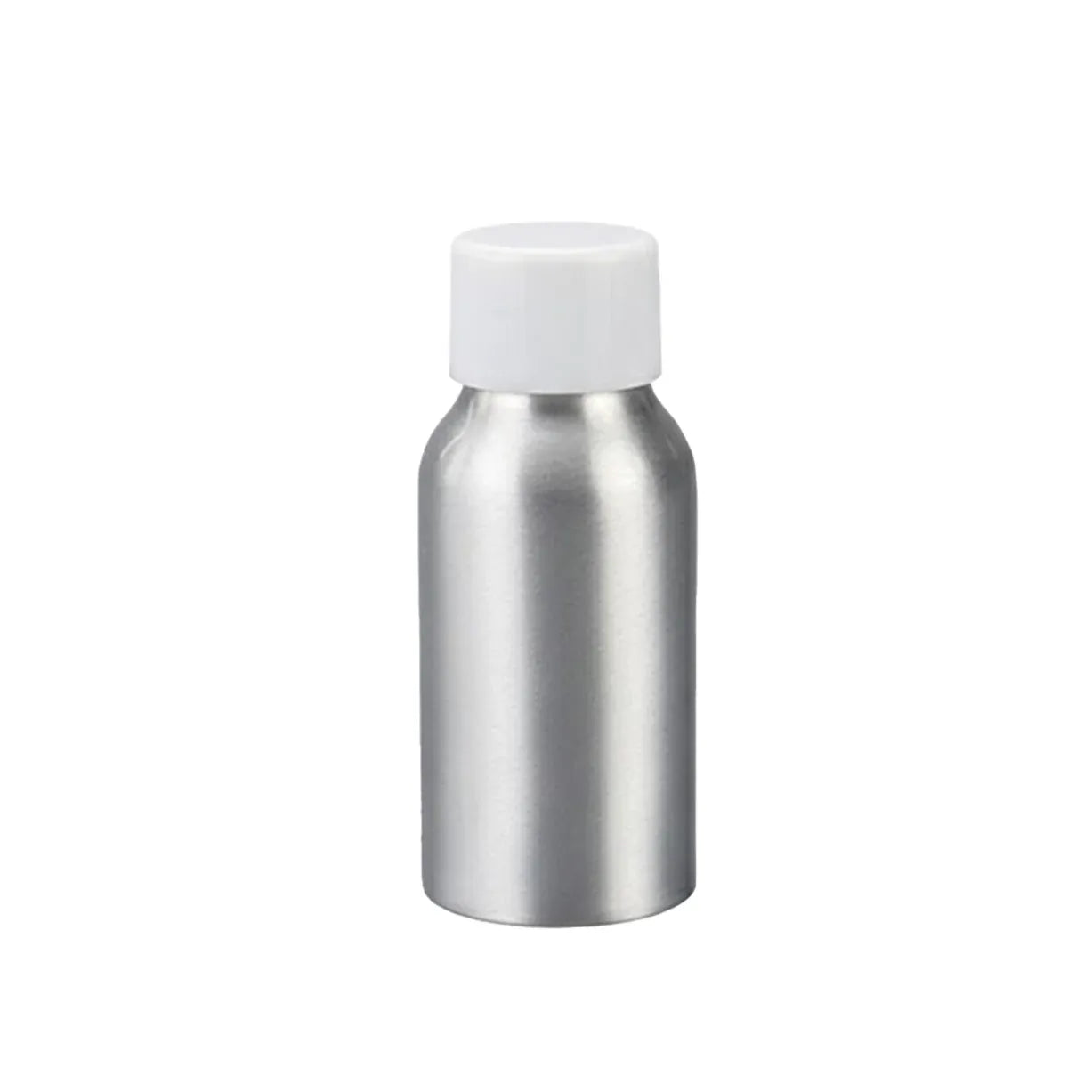 10PCS Mini Leak Proof Aluminum Bottle With Plastic Lid Essential Oil Refillable - White