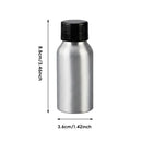 10PCS Mini Leak Proof Aluminum Bottle With Plastic Lid Essential Oil Refillable - White