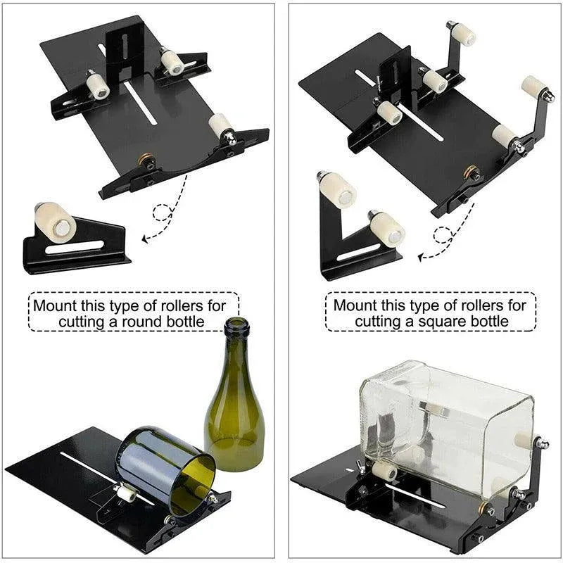 Glass Bottle Cutter Tool for Round and Square Bottles DIY Cutting Kit
