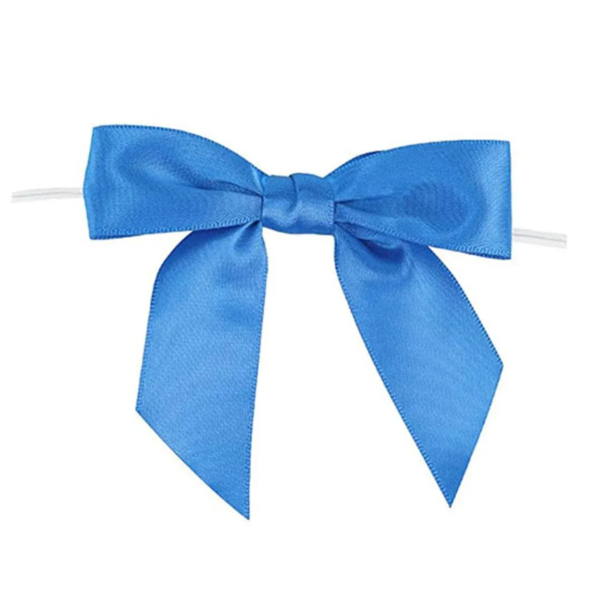 50pcs Bow Gift Packaging Sealing Tie Drawstring Baking Wrap Bag Decorative Ties - Blue