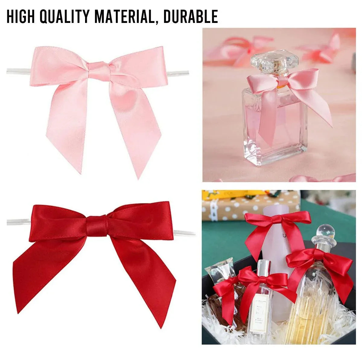 50pcs Bow Gift Packaging Sealing Tie Drawstring Baking Wrap Bag Decorative Ties - Blue