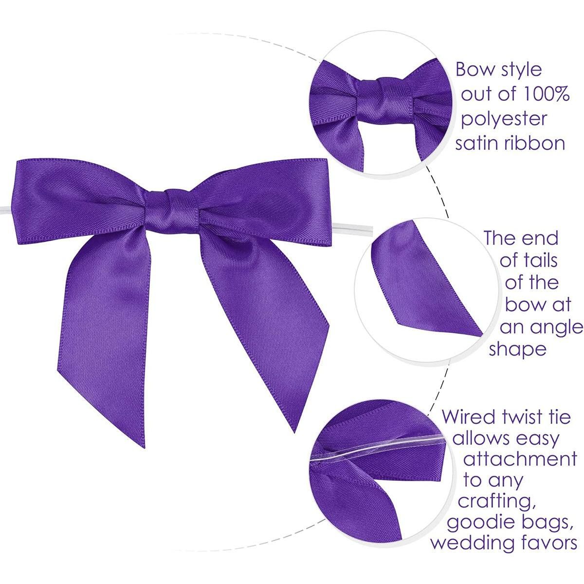 50pcs Bow Gift Packaging Sealing Tie Drawstring Baking Wrap Bag Decorative Ties - Orange