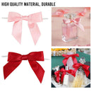 50pcs Bow Gift Packaging Sealing Tie Drawstring Baking Wrap Bag Decorative Ties - Orange