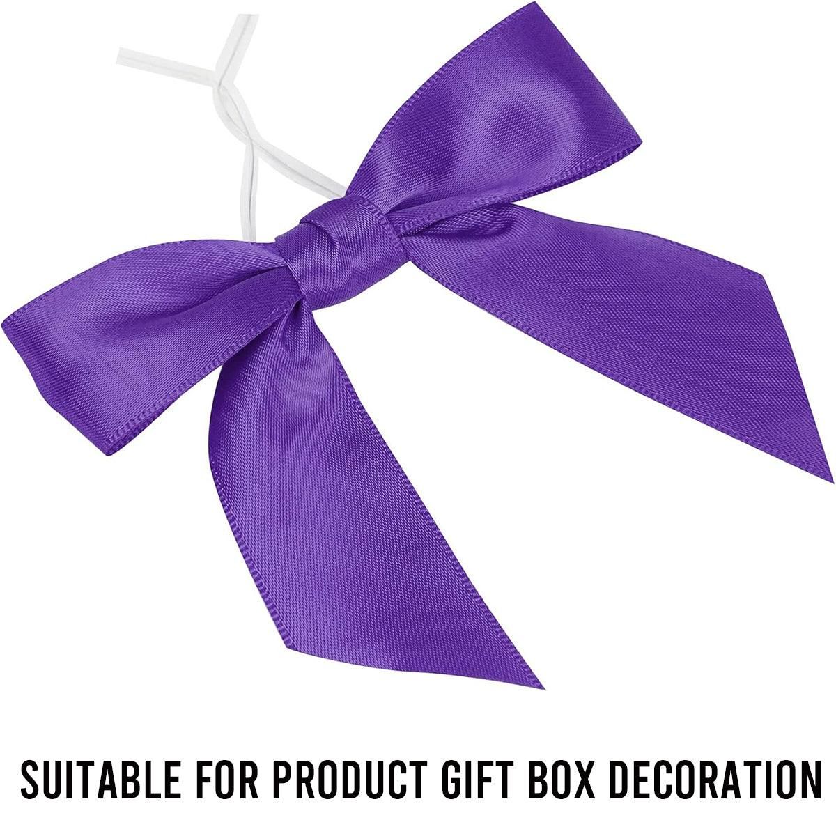 50pcs Bow Gift Packaging Sealing Tie Drawstring Baking Wrap Bag Decorative Ties - Orange