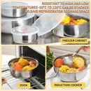 5PCS Food Storage Bowls Round Kitchen Containers with Lids for Fridge Pantry Use