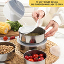 5PCS Food Storage Bowls Round Kitchen Containers with Lids for Fridge Pantry Use