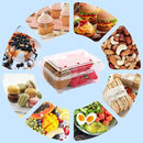 100pcs Transparent Plastic Fruit Box with Tape Cover Storage Packaging for Fruit - 125g