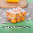 100pcs Transparent Plastic Fruit Box with Tape Cover Storage Packaging for Fruit - 250g