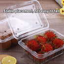 100pcs Transparent Plastic Fruit Box with Tape Cover Storage Packaging for Fruit - 250g