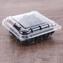 100pcs Transparent Plastic Fruit Box with Tape Cover Storage Packaging for Fruit - 250g