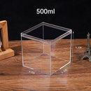 10pcs Clear Acrylic Plastic Boxes Square Storage Containers for Food  Small Item - 10pcs-75-75-75