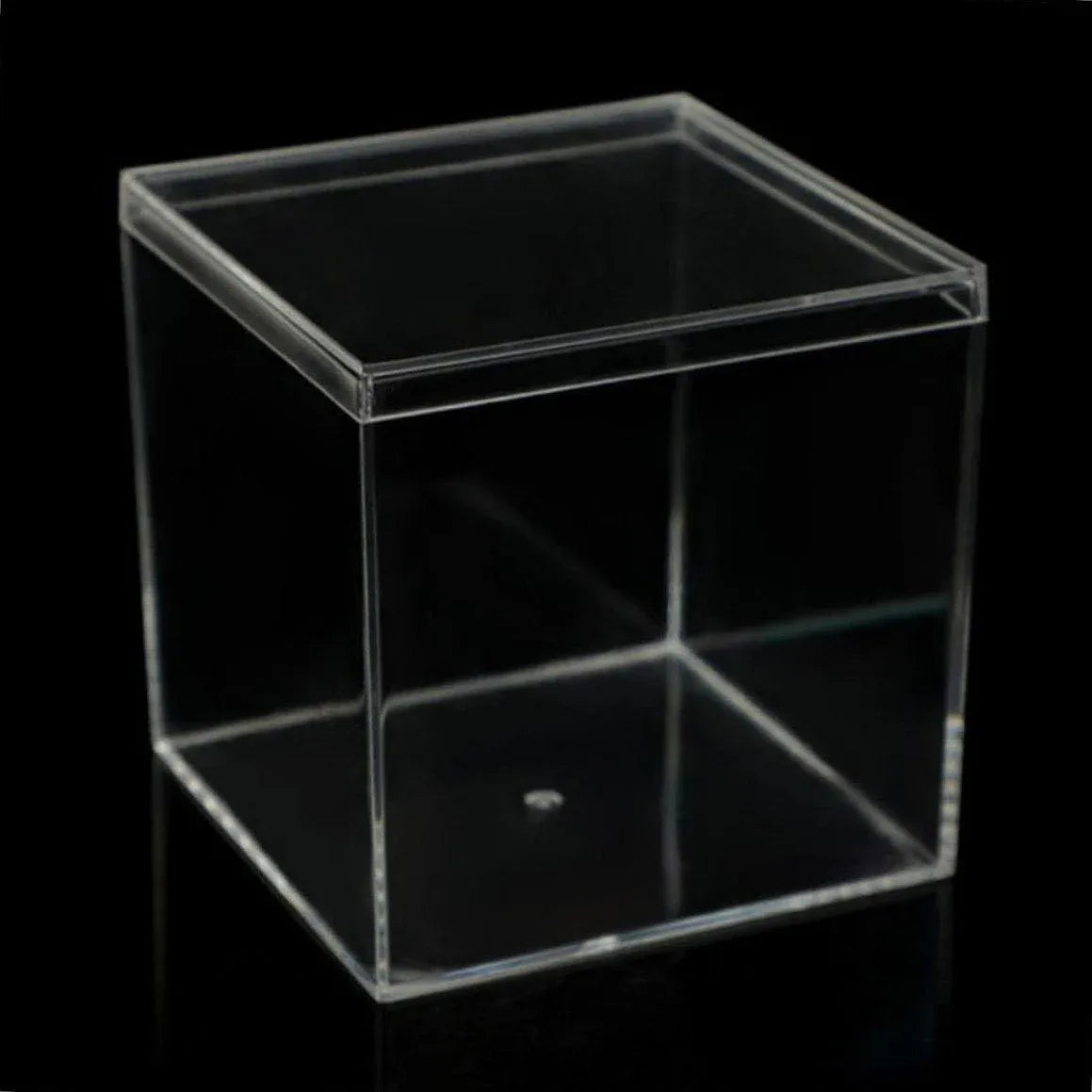 10pcs Clear Acrylic Plastic Boxes Square Storage Containers for Food  Small Item - 10pcs-85-85-85