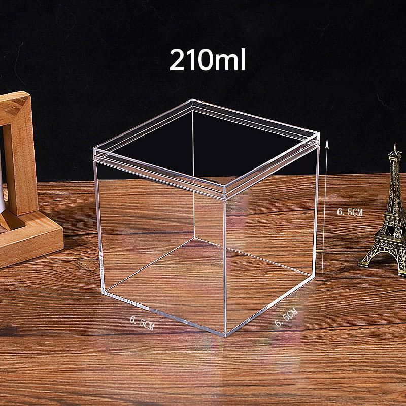 10pcs Clear Acrylic Plastic Boxes Square Storage Containers for Food  Small Item - 10pcs-85-85-85