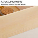 Solid Wood Storage Box with Acrylic Sliding Lid Pull Out Gift Packaging Case - 20x20x10cm