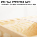 Solid Wood Storage Box with Acrylic Sliding Lid Pull Out Gift Packaging Case - 20x20x10cm
