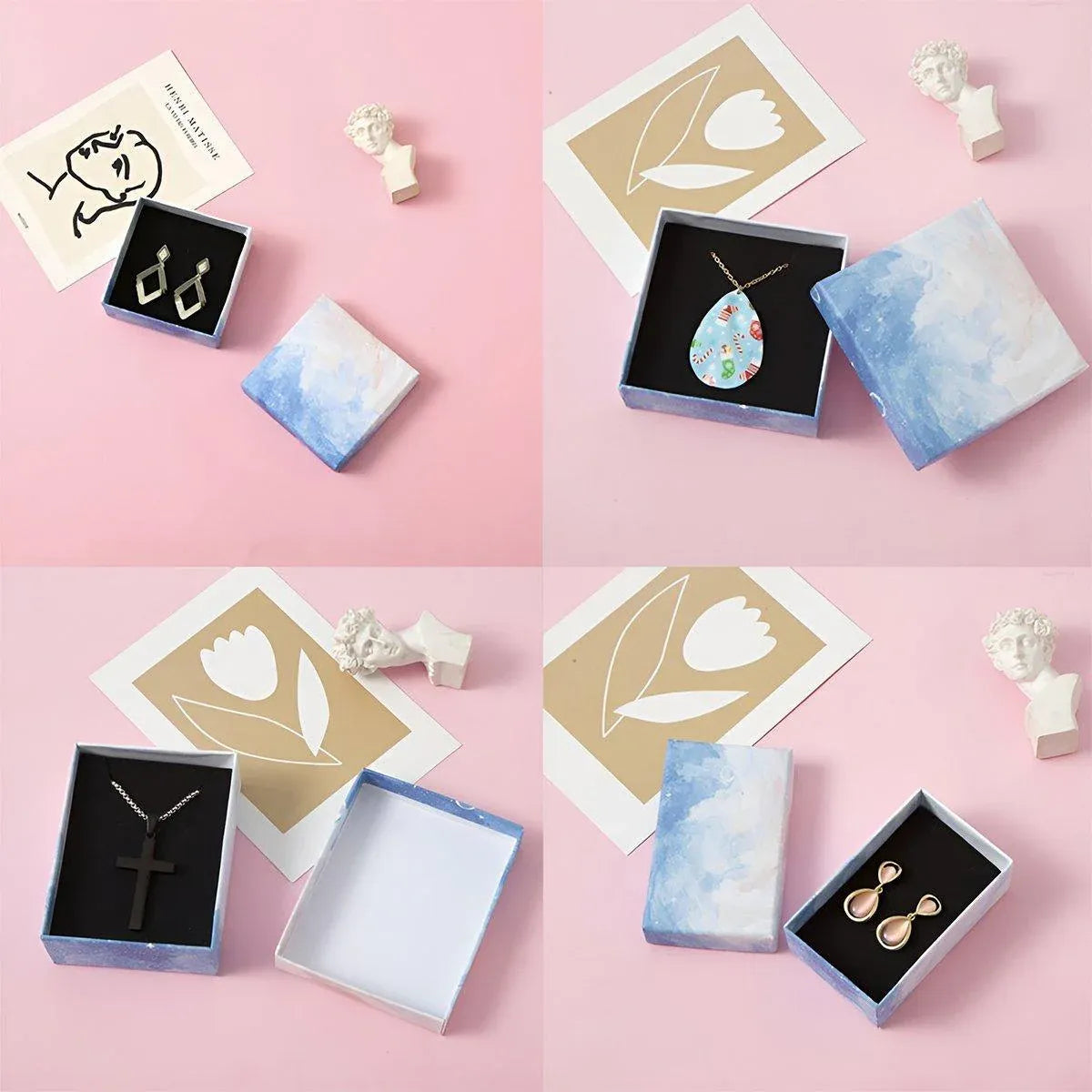 20PCS Cloud Jewelry Box Earrings Necklace Ring Bracelet DisplayOrganizer - 5*5*3cm（Box）