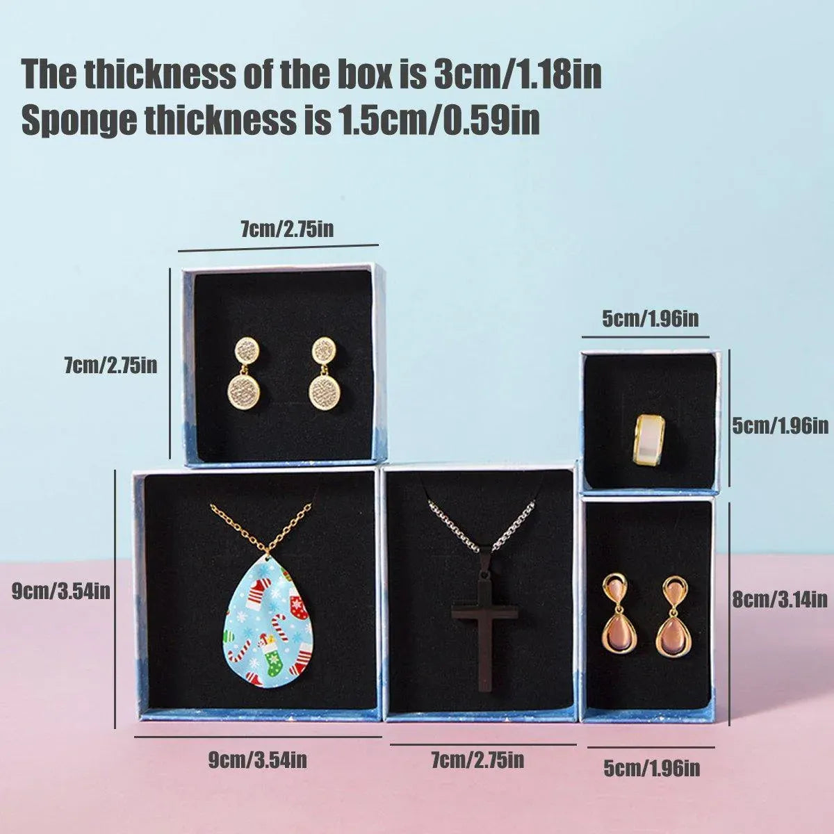 20PCS Cloud Jewelry Box Earrings Necklace Ring Bracelet DisplayOrganizer - 7*7*3cm（Box）
