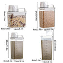 Sealed Household Grain Storage Box Transparent Rice Bucket Kitchen Storage - 2300ml