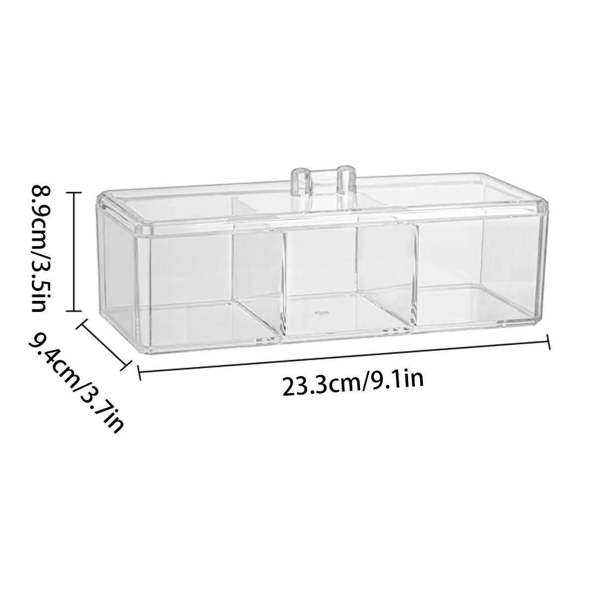 2PCS Multi-Function Plastic Storage Boxes with Lids Transparent for Home Use