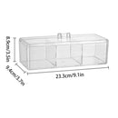 2PCS Multi-Function Plastic Storage Boxes with Lids Transparent for Home Use