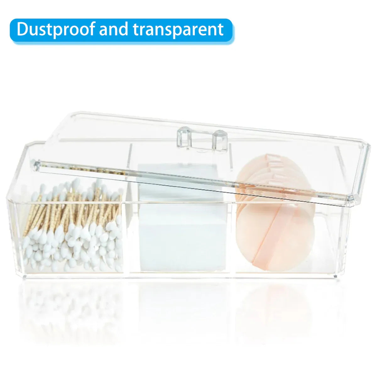 2PCS Multi-Function Plastic Storage Boxes with Lids Transparent for Home Use