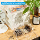 2PCS Multi-Function Plastic Storage Boxes with Lids Transparent for Home Use