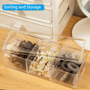 2PCS Multi-Function Plastic Storage Boxes with Lids Transparent for Home Use