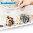 2PCS Multi-Function Plastic Storage Boxes with Lids Transparent for Home Use