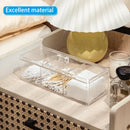 2PCS Multi-Function Plastic Storage Boxes with Lids Transparent for Home Use