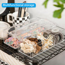 2PCS Multi-Function Plastic Storage Boxes with Lids Transparent for Home Use