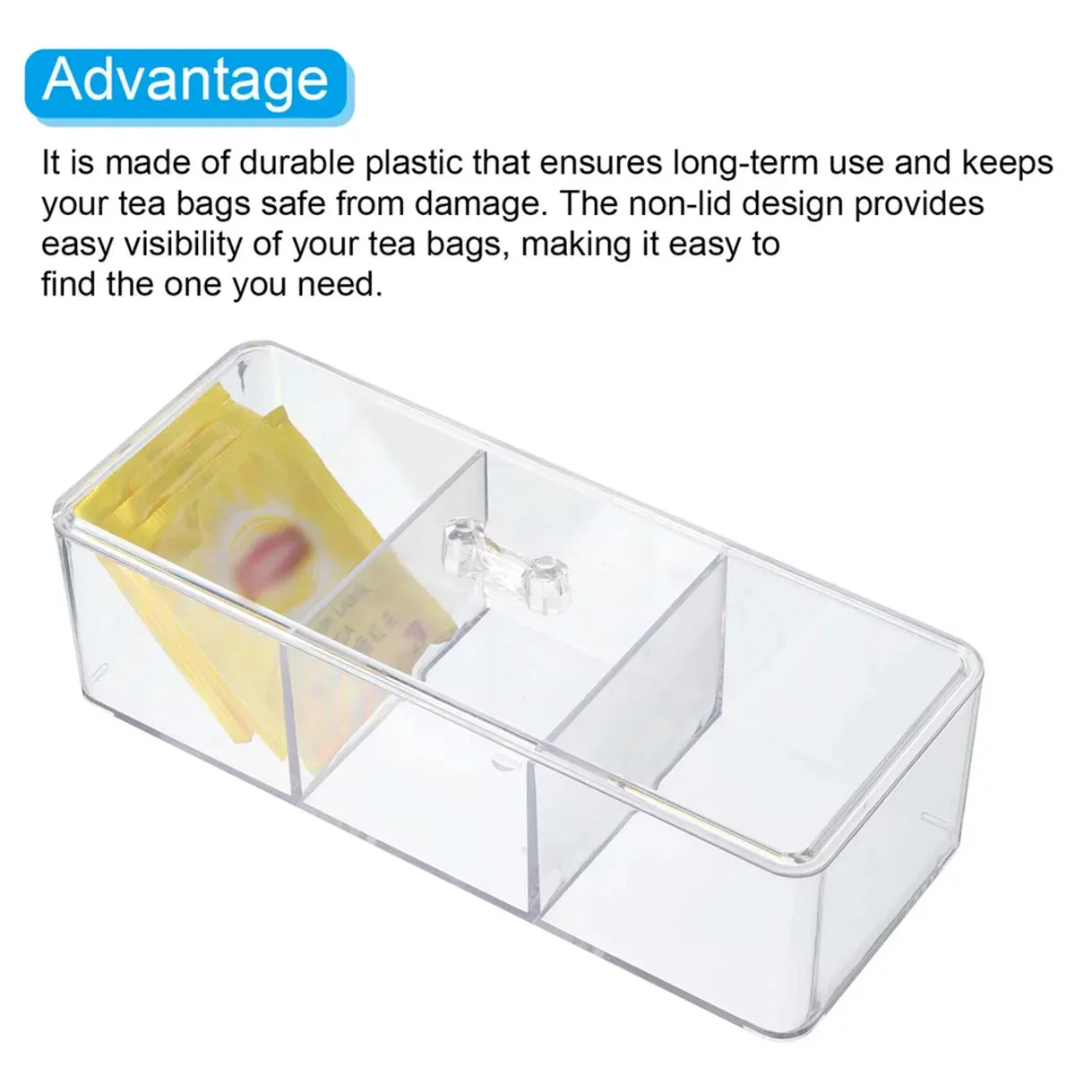 2PCS Multi-Function Plastic Storage Boxes with Lids Transparent for Home Use