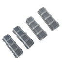 4-Grid Parts Storage Box Plastic Electronic Hardware Accessory Case with Lid ﻿ - Grey