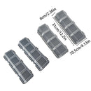 4-Grid Parts Storage Box Plastic Electronic Hardware Accessory Case with Lid ﻿ - Grey