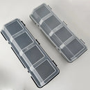 4-Grid Parts Storage Box Plastic Electronic Hardware Accessory Case with Lid ﻿ - Grey
