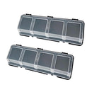 4-Grid Parts Storage Box Plastic Electronic Hardware Accessory Case with Lid ﻿ - Grey