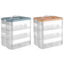 3Layer Storage Box Large Capacity Toy Organizer Building Block Storage Container - Green