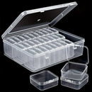 31PCS Plastic Home Storage Box Transparent Desktop Organizer Jewelry Beads Box