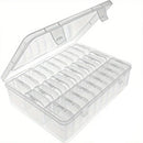 31PCS Plastic Home Storage Box Transparent Desktop Organizer Jewelry Beads Box