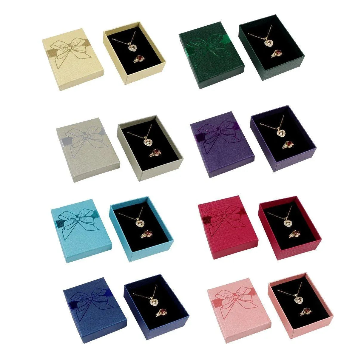 32pcs Jewelry Storage Box Necklace Pendant Ring Organizer Gift Packaging - Blue