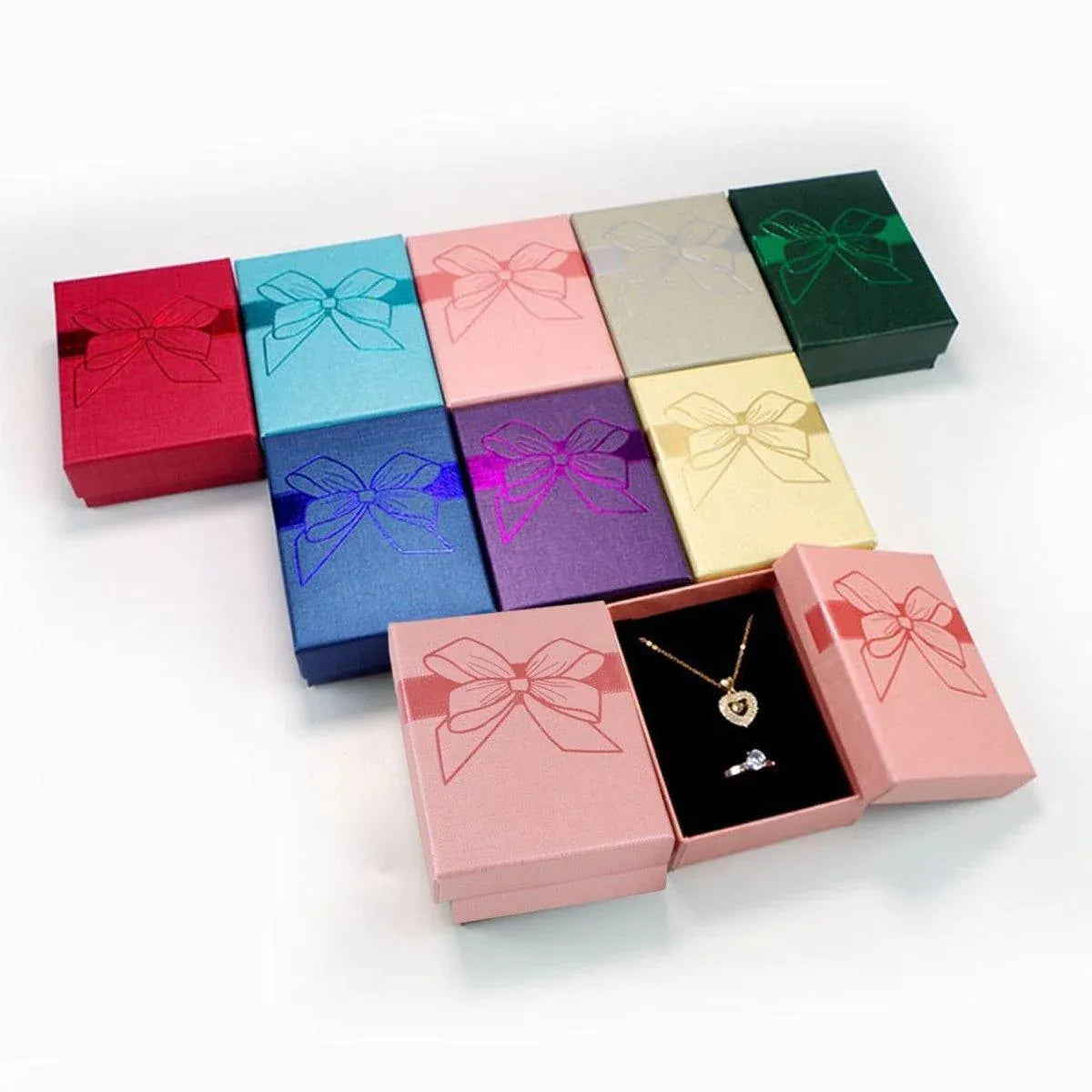 32pcs Jewelry Storage Box Necklace Pendant Ring Organizer Gift Packaging - Blue