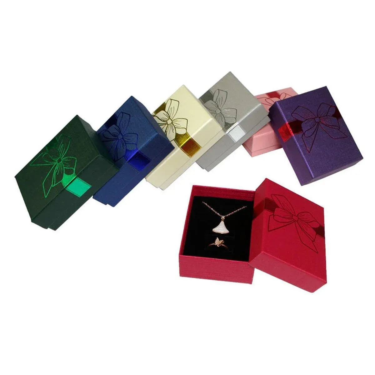32pcs Jewelry Storage Box Necklace Pendant Ring Organizer Gift Packaging - Blue