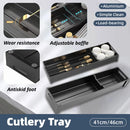 Kitchen Cabinet Drawer Cutlery Tray Utensil Organiser Insert Divider Storage - 41x10cm