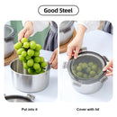 Stainless Steel Box Set 4pcs Sealed Lunch Food Container Refrigerator Use