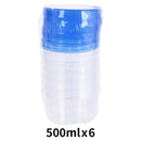 6PCS Reusable Food Storage Box Set Freezer Containers Lunch Prep Refrigerator