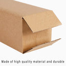 50pcs Long Strip Carton Flat Square Durable Shipping Boxes for Packaging Storage - 6.5cm x 6.5cm x 28cm