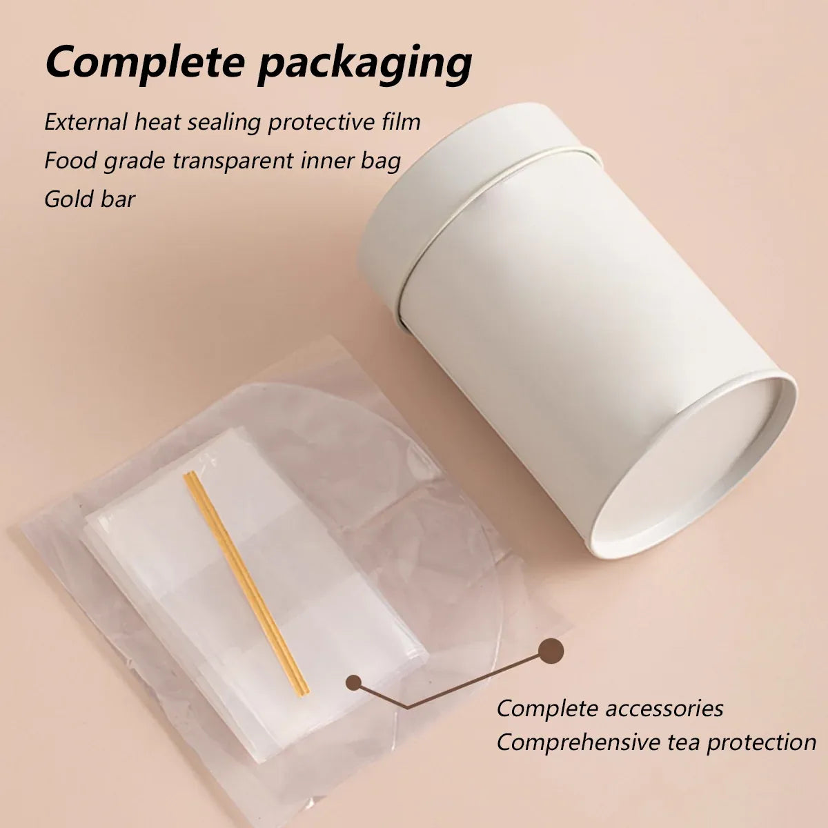 5 Piece Airtight Tea and Coffee Tin Set - White