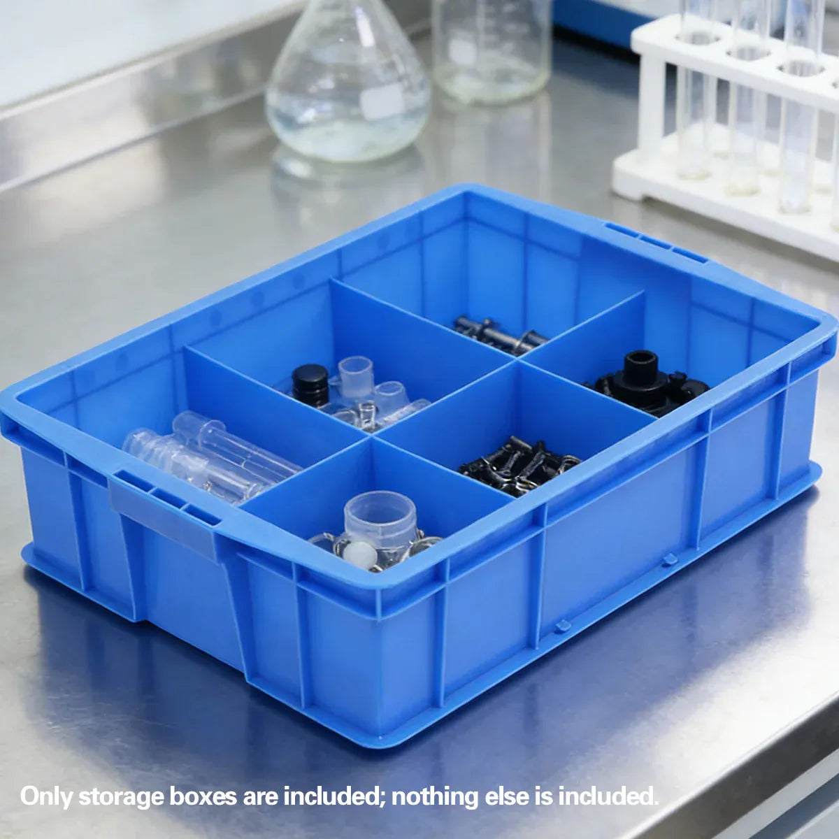 Thickened Plastic Storage Box 3/6 Compartments Storage Box for Hardware Tools - 6Compartment