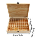 74 Slot Wooden Essential Oils Storage Box 1 Tier Bottle Organizer Rack